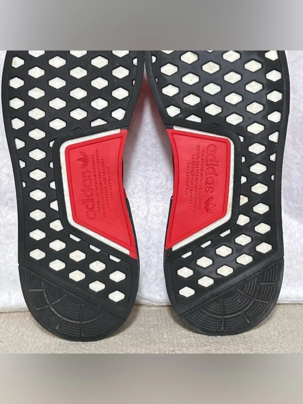 Adidas NMD R! Mens Scarlett/Core Black Running Athletic Sneakers Shoes SZ 10.5